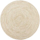  Ručno rađeni tepih od jute bijele i prirodne boje 120 cm | shoptok.hr