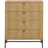 MID.YOU komoda, naravne barve, črna | Shoptok.si