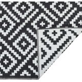 Vanjski tepih bijelo-crni 80 x 150 cm PP | shoptok.hr