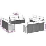  12-dijelni set vrtnih sofa od poliratana s jastucima crni | shoptok.hr