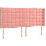  Vzglavje z ušesi roza 163x16x118/128 cm žamet, (20954367) | Shoptok.si