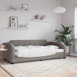  Dnevni krevet smeđesivi 90 x 200 cm od tkanine | shoptok.hr
