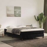 vidaXL Vzmetnica z žepkasto vzmetjo črna 140x190x20 cm žamet | Shoptok.si