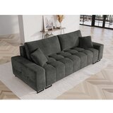 Cosmopolitan Design Siva žametna raztegljiva sedežna garnitura s prostorom za shranjevanje 250 cm Wicklow – | Shoptok.si
