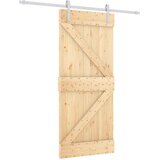  Klizna vrata Prirodna i bijela 90 x 210 cm Masivna borovina | Eponuda.com