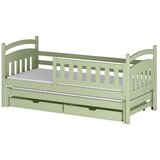  Drveni dječji krevet Galaxy s dodatnim krevetom i ladicom - olive - 200x90 cm - Madrac PE pjena 8 cm-spužvasti madrac | shoptok.hr