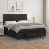 vidaXL Krevet s oprugama i madracem crni 180 x 200 cm od umjetne kože | shoptok.hr