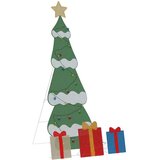 vidaXL Osvetljeni božični drevesec s 3 darilnimi škatlami 2D topla bela | Shoptok.si