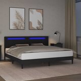  Krevetna konstrukcija Crna 200 x 200 cm Umjetna koža | shoptok.hr