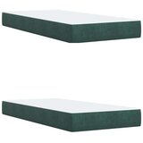 vidaXL Box spring postelja z vzmetnico temno zelena 200x200 cm žamet, (21309062) | Shoptok.si