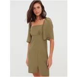 Trendyol Khaki Women's Short Dress with Loose Sleeves - Women's