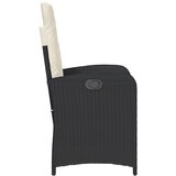  3-dijelni bistro set s jastucima crni od poliratana | shoptok.hr