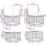  Set vanjskih sofa 7 kom. Crna i tamno siva Poliester | shoptok.hr