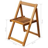  5-dijelni sklopivi vrtni blagovaonski set masivno bagremovo drvo | shoptok.hr