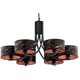 Jupiter 2108- Luster na lancu ARTHUR 6xE27/15W/230V crna/narandžasta/dekor mermera | Eponuda.com
