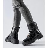Gemre Black patent snow boots with a buckle Winter | Shoptok.si