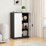 MID.YOU ARHIVSKA OMARA antracit, bela | Shoptok.si