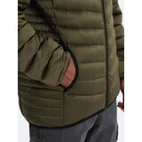 Ombre Men's quilted jacket with satin finish - dark olive green | shoptok.hr