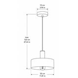  Luster na sajli HAKI 1xE27/60W/230V bordo/crna Slike