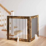  Vrata za pse z stojali 2 pcs Dimljen hrast 100 x 100 cm, (5000232680) | Shoptok.si