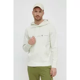 Calvin Klein Jeans Pulover moška, bež barva, s kapuco