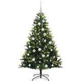 vidaXL Umjetna zložljiva božićna jelka 150 LED Zelena 150 cm PVC in PE | Shoptok.si