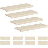  Stepenica 12 kom. 70 x 30 x 2 cm Bijela Čvrsto Hrastovo Drvo | shoptok.hr