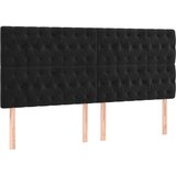  LED uzglavlje crno 180x7x118/128 cm baršunasto | shoptok.hr