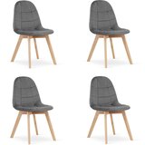 Brandless BORA Stol - Temno siv žamet x 4, (22030733) | Shoptok.si