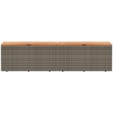  Vrtna kutija za pohranu siva 220x50x54 cm od poliratana i drva | shoptok.hr