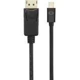 Mini-DisplayPort / DisplayPort priključni kabel 1.50 m RF-4538174 pozlaćeni kontakti crna [1x muški konektor mini displayport - 1x muški konektor displayport]