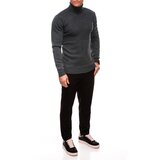 Edoti Men's Norwegian winter sweater with Christmas patterns - black | shoptok.hr