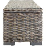  Kutija za pohranu siva 110 cm od prirodnog ratana kubu i mahagonija | Eponuda.com