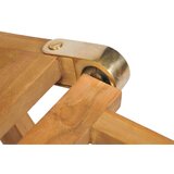  Ležalnik z naslonjalom za noge trdna tikovina | Shoptok.si