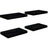 Plutajuće zidne police 4 kom sjajne crne 40 x 23 x 3 8 cm MDF | shoptok.hr