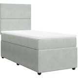 Maison Chic Box spring postelja - Vzmetna postelja z vzmetnico svetlo siva 90x200 cm žamet SL16931, (21894884) | Shoptok.si