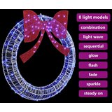 vidaXL Venec z LED lučmi Modra 120 cm Akril | Shoptok.si
