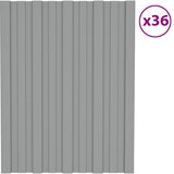 Krovni panel 36 pcs Siva 60 x 45 cm Pocinčani čelik | shoptok.hr
