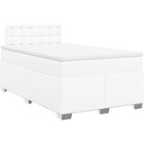  The Living Store Box spring postelja z vzmetnico bel 120x190 cm umetno usnje - Box Spring Postelja, (21457924) | Shoptok.si