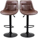 Set od 2 barske stolice podesiva visina uključujući oslonac za noge 46 5 cm x 50 cm x 108 cm crna + smeđa Cijene
