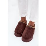 Boto Low Women's Snow Boots with Embroidery on Platform Chocolate Taliah | shoptok.hr