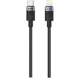 Swissten iPEAX KABEL TEXTILE USB-C/LIGHTNING 1,5M, 30W, USB 2.0 crni | shoptok.hr