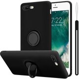 Cadorabo Ohišje združljiv z Apple v tekoči črni barvi - zaščitni pokrov iz fleksibilnega silikona TPU z obročem, (20590512) | Shoptok.si