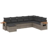  8-dijelni set vrtnih sofa od poliratana s jastucima sivi | shoptok.hr
