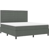VidaXL Postelja z vzmetnicami in LED - Temno siva - 180 x 200 cm Tkanina, (5000128208) Slike