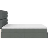 vidaXL Otomanski krevet s madracem tamnosivi 160x200cm od tkanine | shoptok.hr