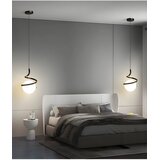 Toolight Crni Luster s Staklenom Sferom i Spiralnim Dizajnom APP1732-1CP | shoptok.hr