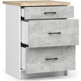 AKORD Oliwia Kuhinjska Spodnja Omarica, 3 Predali In Delovni Pult, Bela/Beton, (5000333147) | Shoptok.si