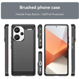 Techsuit Carbon Silicone maska za Xiaomi Redmi Note 13 Pro+ 5G – crna | shoptok.hr