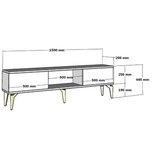 Hanah home TV komoda Madera, 150x44,6x29,6 cm, Bijelo-zlatna | Eponuda.ba